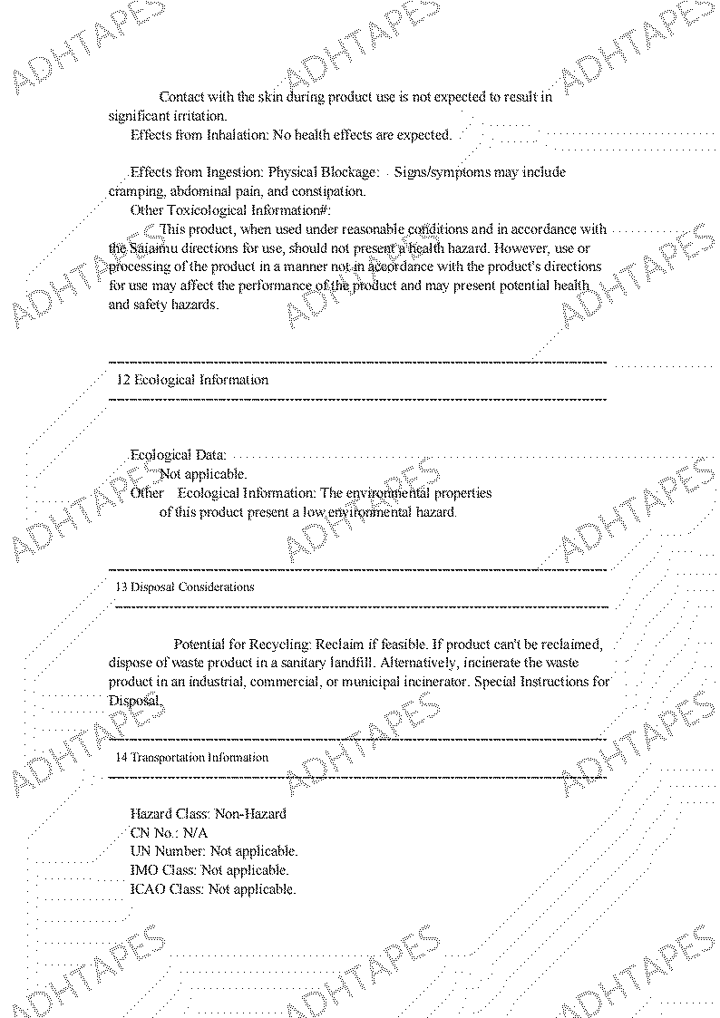 Adhesive Tape MSDS