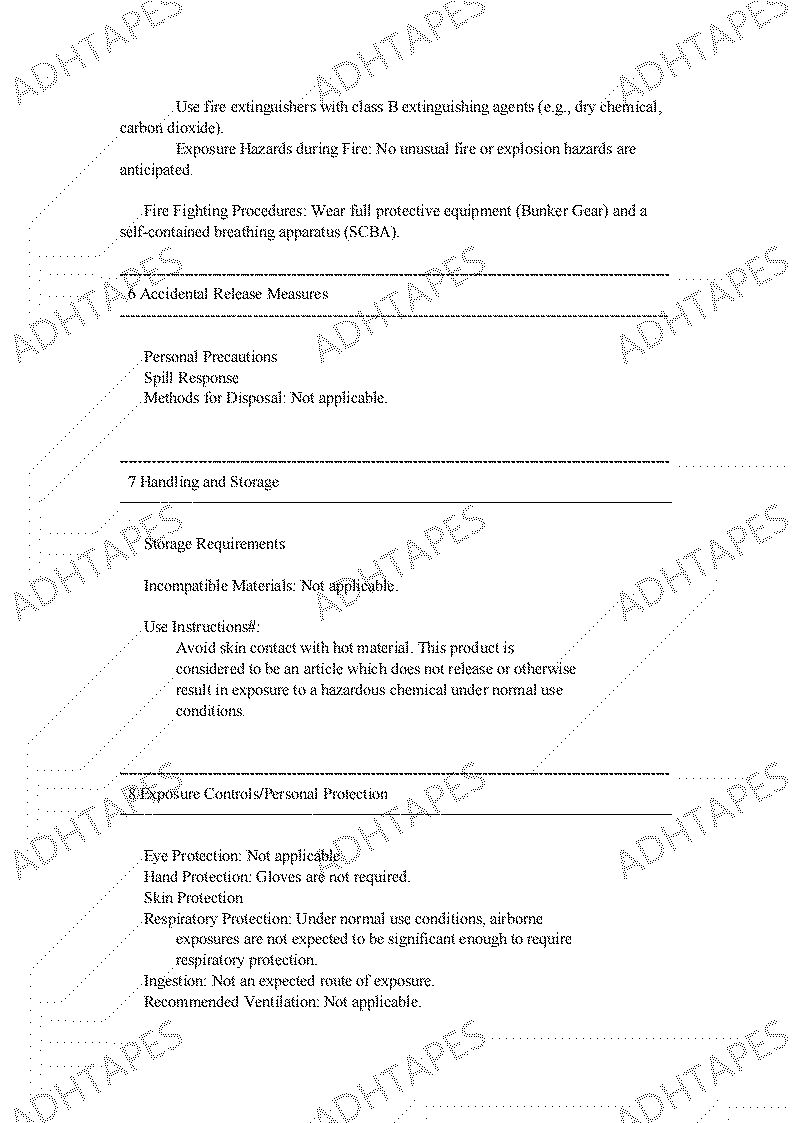 Adhesive Tape MSDS